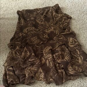 Lauren Ralph Lauren Brown Tan Bubble Mini Skirt